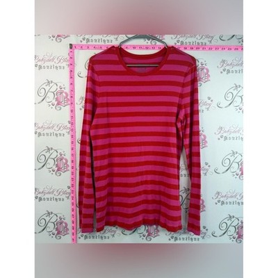 GAP long sleeve shirt Women's Long-Sleeve Striped Crew Neck Top - Red & Pink