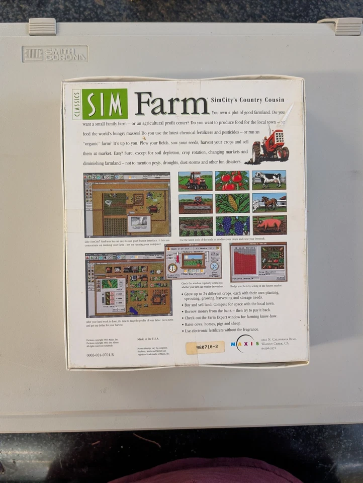 SimFarm: SimCity's Country Cousin, Maxis 1993, Big Box, Complete IBM PC DOS CIB - Image 2 of 4