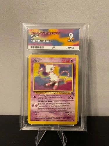 Pokemon TCG Mew #8 Black Star Promo 2000 Ace Mint 9 (Premium Ace Label) English
