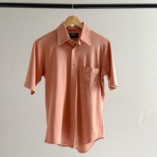 Vintage 1970/80  s JC Penny  s Salmon Button Up Summer Shirt - Medium