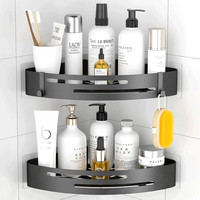 Duschablage Ohne Bohren Schwarz Matte 2 StüCk Badregal Rostfrei FüR Dusche