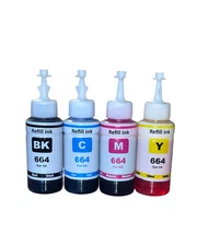 Refill Ink Bottle T664 Compatible for Epson EcoTank ET-2650 ET-2550 ET-4500