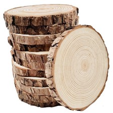 Unfinished Wood Slices for centerpieces 18 PCS 5.15.5 Inch,Round Wooden Discs...