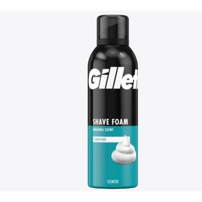 6x Gillette Rasierschaum Rasiergel Sensitive 200ml   Für empfindliche Haut