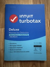Intuit TurboTax Deluxe 2023 Tax Software - New Open Box