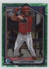 2024 Bowman Chrome Prospects Lunar Glow Refractor Alberto Rios #BCP-98 10uo