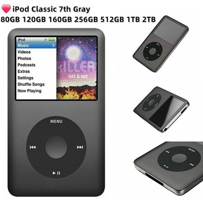NEW Apple iPod Classic 7th 160GB 256GB 512GB 1TB 2TB Gray MP4 Player Sealed Box 