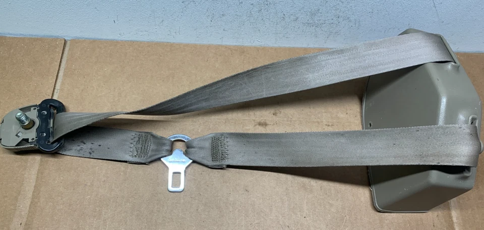 1988-1998 Chevy GMC CK1500 Silverado Truck Passenger Seatbelt Retractor Beige - Image 2 of 4