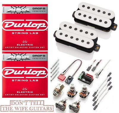 EMG Jim Root JR Daemonum White Humbucker Set Short Shaft Pots (2 JR DROP B SETS)