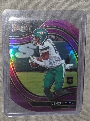 2020 Panini Select Purple Prizm Die-Cut Denzel Mims #363 Rookie Jets