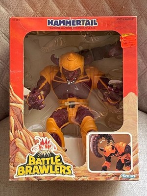 RARE VINTAGE 1986 KENNER BATTLE BRAWLERS HAMMERTAIL ACTION FIGURE NEW SEALED BOX