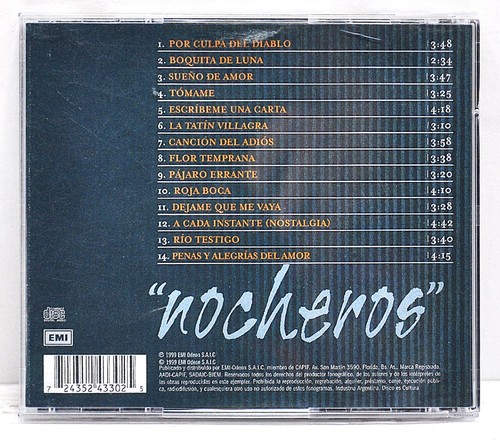 LOS NOCHEROS  "Nocheros"   1999  CD   EMI 7243 5 34330 2 5 - Picture 3 of 3