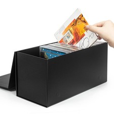 tutata CD Storage Box, DVD Box- Durable 5.2 12x5.2x5.75 inches, Black