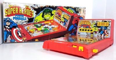 1991 Vintage Marvel Super Heroes Power Pinball By Play Time NOT Tested
