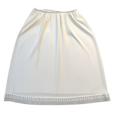 Vintage Deena Womens Lingerie Half Slip Skirt Size Large White Nylon Tricot