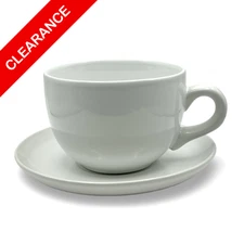 NEW XL 24oz White Ceramic Mug with 7.75” Saucer Plate Extra Large Coffee Tea Cup