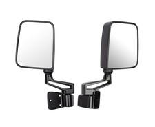 Pair Side View Mirror - Fit Jeep Wrangler 87-02 Black Manual Folding Pair Side View Mirror - Fit Jeep Wrangler 87-02 Black Manual Folding