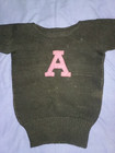 Vintage Amherst College Wool Letterman Boatneck Sweater Sewn Felt Letter VG Rare — photo 2