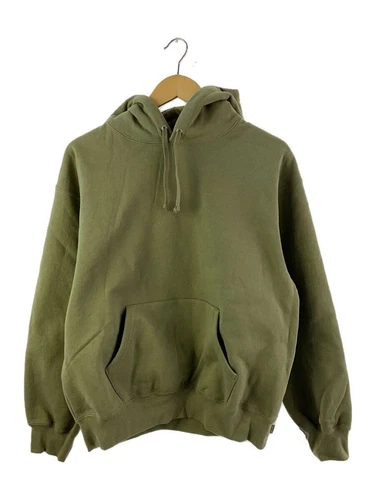 Supreme Felpa con Cappuccio 23AW Raso Applique Cappuccio S Cotone Verde Tinta Unita Usata