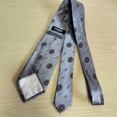 Chanel Tie Diamond-shape and round pattern Coco mark