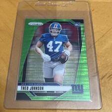 2024 Panini Prizm - Rookies Theo Johnson #390 Neon Green Pulsar Prizm (RC)