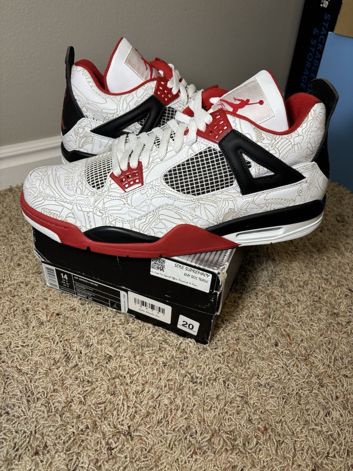 Jordan 4 Retro White Laser (2005) Size 14M BRAND NEW OG ALL NO FLAWS/CRACKING