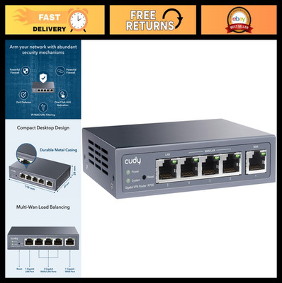 Gigabit Multi-WAN Router, OpenWRT, Load Balancing, 5-Port Gigabit Ethernet, R700
