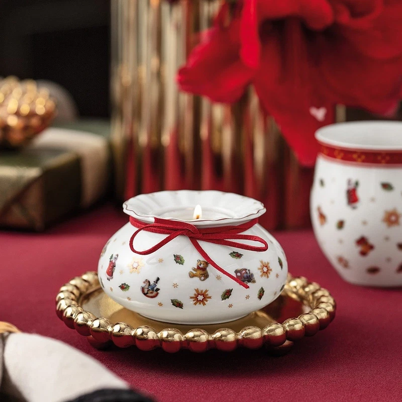 Portacandeline Lumino Fiocco Natale Villeroy & Boch Toy's Delight 10 cm, fotografia 4 di 9