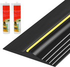 20Ft Universal Garage Door Bottom Threshold Seal Strip with 20Oz Glue Gel, Weath