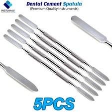 5 Pc Dental Cement Spatula Mixing Stainless Steel Restorative Double Ended