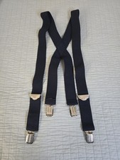Dickies Men Navy Elastic X-Back Heavy Duty Clip End Suspender Braces Adjustable
