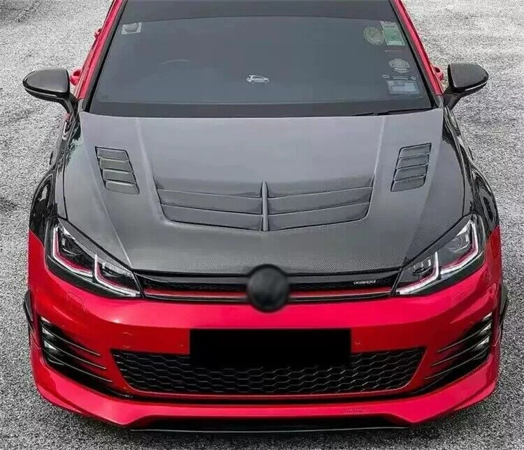 Carbon Fiber Engine Hood Bonnet For Volkswagen Golf 7 7.5 MK7 7.5 GTI VRS Style Foto 2 de 4