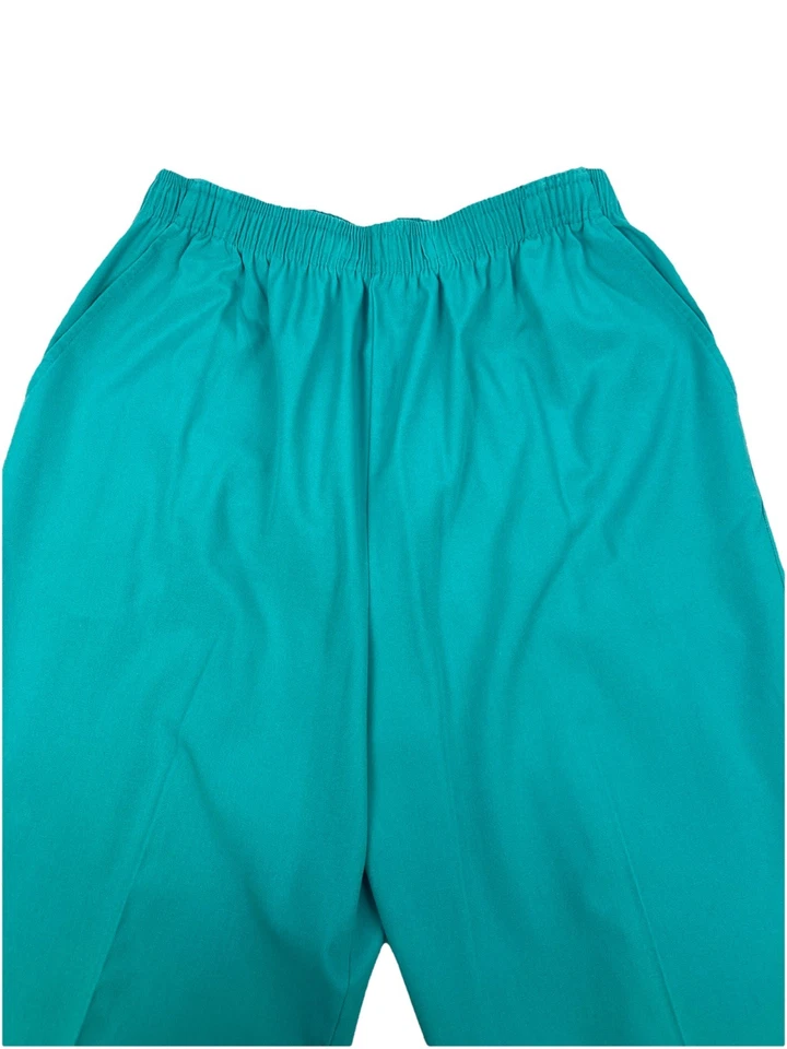 Брюки Nikki для взрослых женщин размер 12 однотонные зеленые прямые с карманами и высокой посадкой сделано в США - Изображение 3 из 4