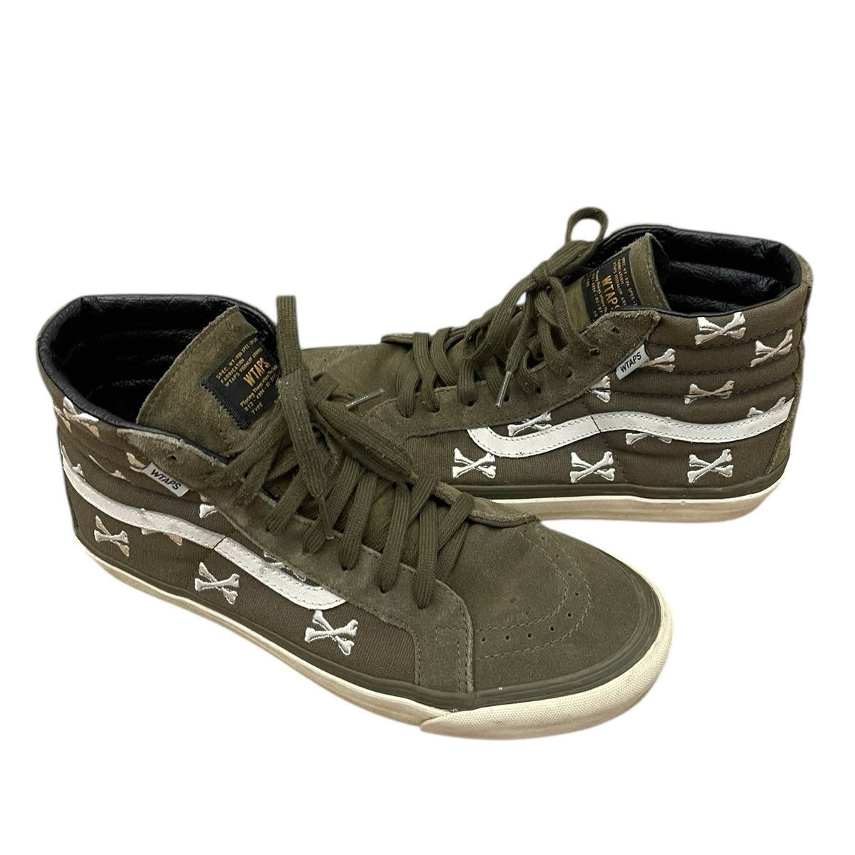 WTAPS x Vans OG Sk8 Hi LX Crossbones Olive Sneakers Skate Men's Sz