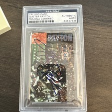 1995 Walter Payton Auto Signed Calling Card PSA/DNA Authenticated Blue Sharpie