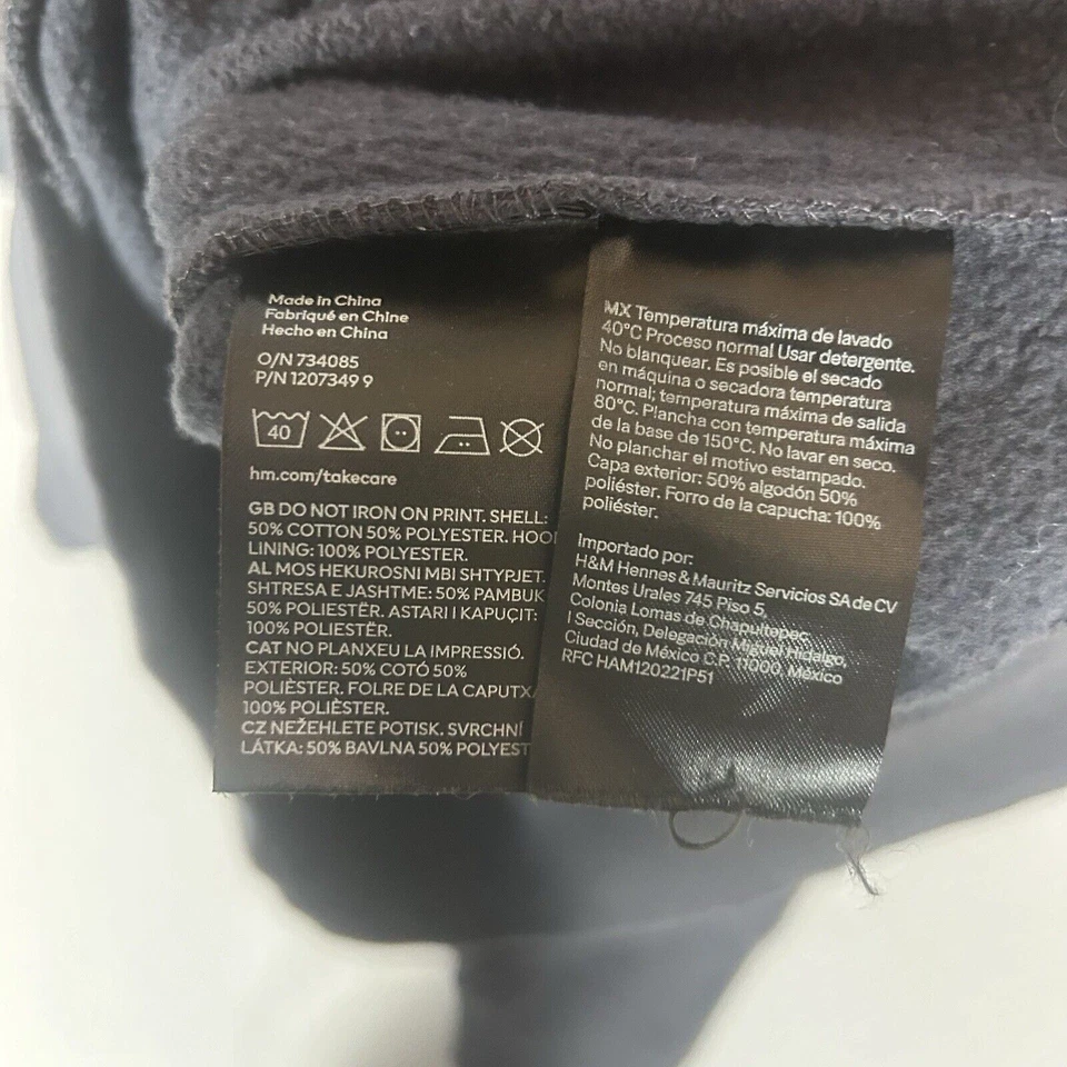 Sudadera con Capucha Universidad Yale Adulto XS Azul Sudadera con Capucha H&M Manga Larga Dividida Foto 4 de 4