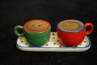 Vintage Treasure Craft Carol Eldrige House Blend salt & pepper shaker set w tray — photo 4