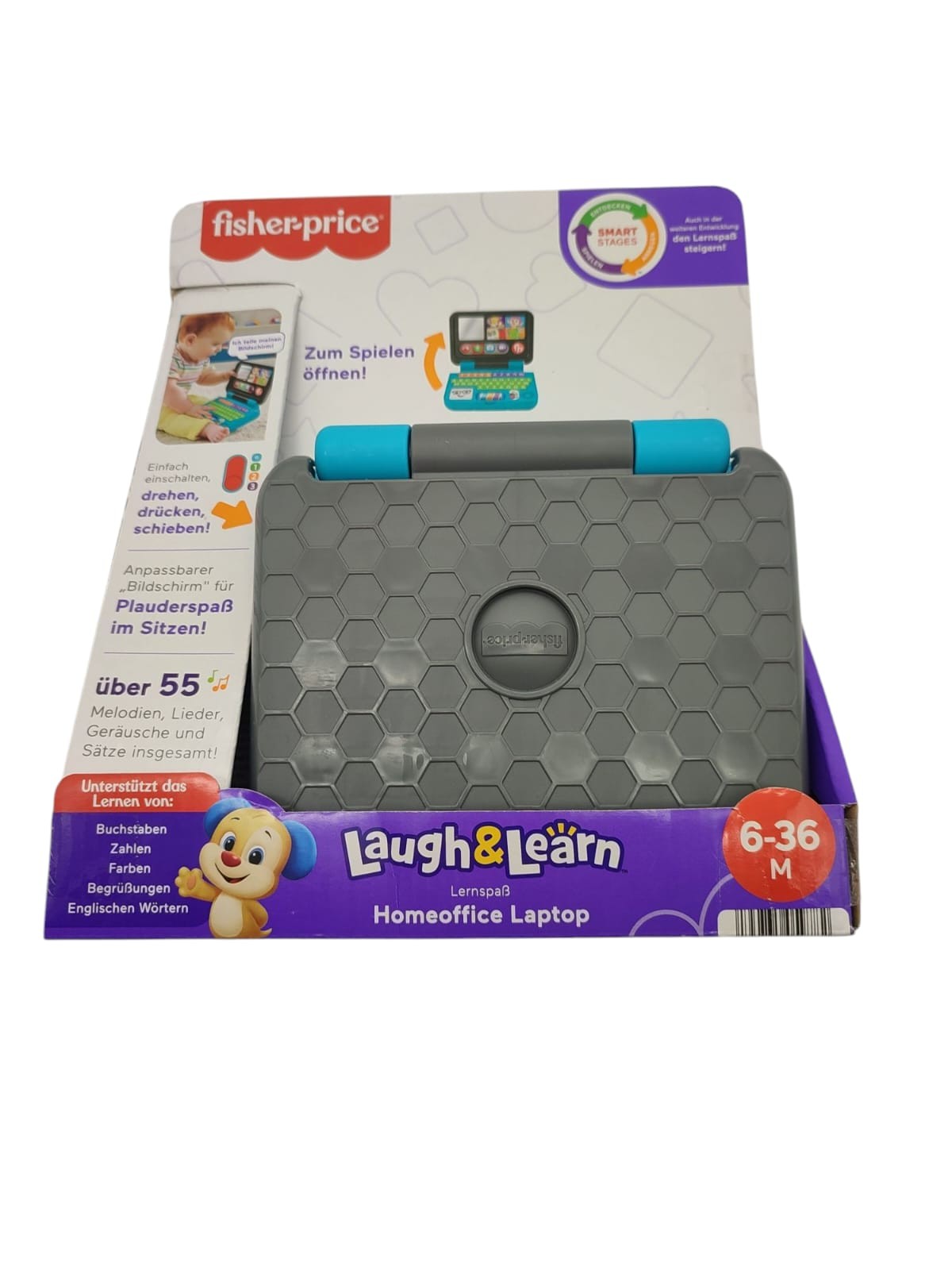 Fisher-Price HGX00 - Lernspaß Homeoffice Laptop – deutsche Version elektronisch