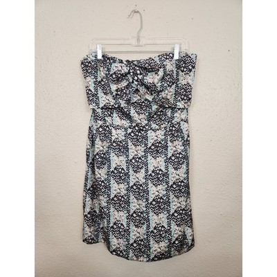 BCBGeneration Strapless Dress Party Cocktail Mini Dress Geometric 12