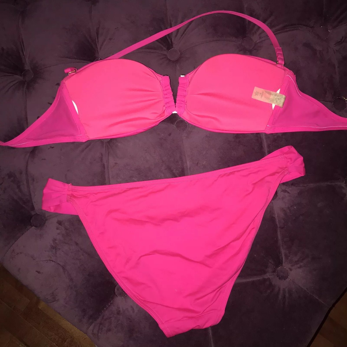 国内発送 盛れるVictoria's secret PINK♥タイダイビキニ ヴィクトリアシークレット PINK タイダイ フリフリ ビキニ 水着