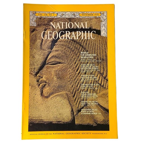 National Geographic Magazine NOV 1970, Computers, Ozark, Gangton, Piranha & More