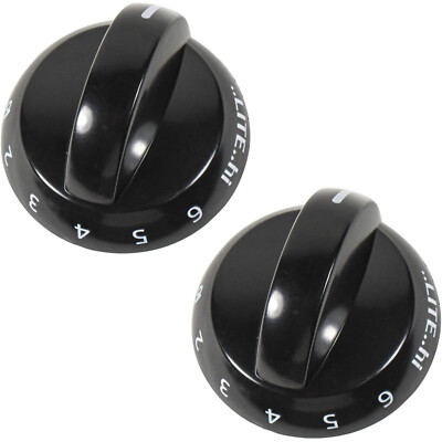 2er-Pack HQRP Range Top Gasherd Ventilknopf für Frigidaire CF-CR FG GL TG Serie