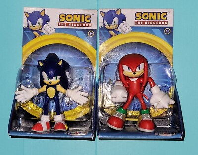 Sonic the Hedgehog - Sonic -  Knuckles - 2.5'' Figure - Jakks Pacific NEW (2) Lot