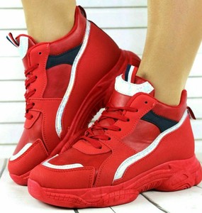 chunky red shoes