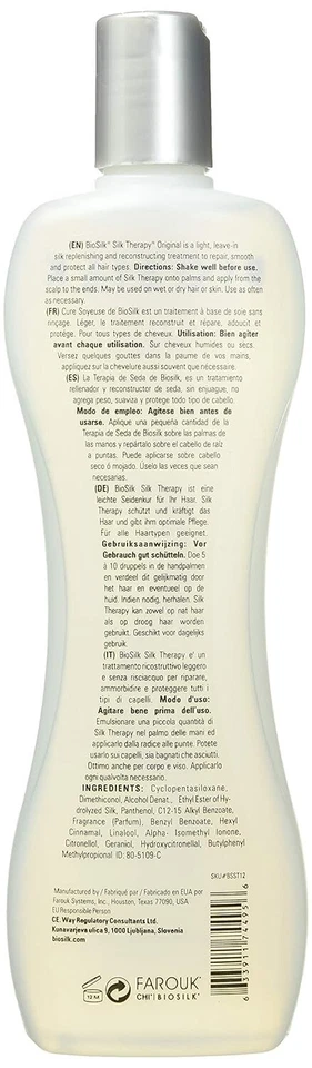 Suero BioSilk Silk Therapy 355 ml cuidado del cabello 12 fl. Oz Foto 2 de 4