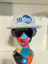 Vintage Yamaha Hat 80s 90s Snowmobiles Snowmobiling Fleece Snapback Cap USA