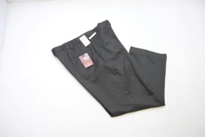 Haggar Dress Pants Classic Fit Black Microfiber Flat Mens Sz 44 x 30 NWT |  eBay