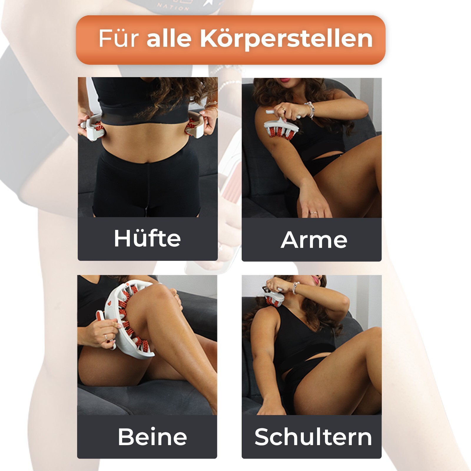 Cellulite Massagegerät EBDTY Anti Cellulite Roller Behandlung Beine, Bauch, Po