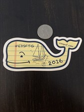 New Vineyard Vines Notebook School Whale 2016 Sticker Hydroflask Yeti Car Decal