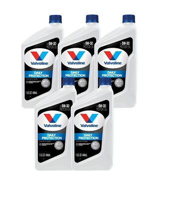 5 Quarts Daily Protection SAE 5W-30 Synthetic Blend Motor Oil Set 5 x 1qt
